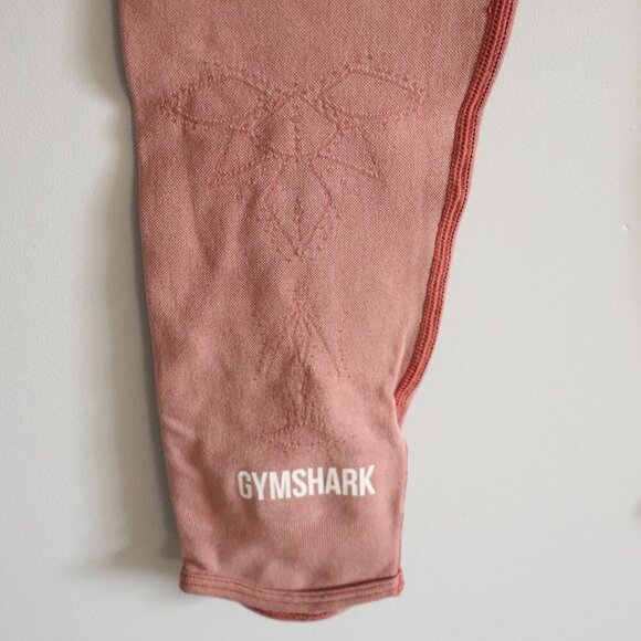 Gymshark Studio Women's Blush Seamless Embroidered Activewear High Rise Leggings - Picture 9 of 10